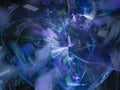 Digital abstract surreal dynamic shiny ethereal fractal, texture design, chaos exclusive