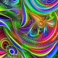 530 Digital Abstract Fractals: A futuristic and abstract background featuring digital abstract fractals in vibrant and mesmerizi Royalty Free Stock Photo