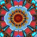 1910 Digital Abstract Fractals: A futuristic and mesmerizing background featuring digital abstract fractals with intricate detai