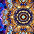 1288 Digital Abstract Fractals: A futuristic and mesmerizing background featuring digital abstract fractals in intricate and hyp