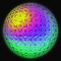 Digital abstract high-tech glass ball Royalty Free Stock Photo