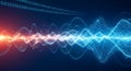 Abstract Digital Waveform: Binary Code & Data Flow Royalty Free Stock Photo