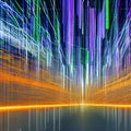 1108 Digital Abstract Matrix: A futuristic and high-tech background featuring a digital abstract matrix with flowing data stream