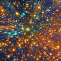 670 Digital Abstract Particles: A futuristic and abstract background featuring digital abstract particles in vibrant and mesmeri Royalty Free Stock Photo