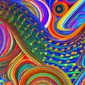 450 Digital Abstract Patterns: A futuristic and abstract background featuring digital abstract patterns in vibrant and mesmerizi