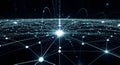 A digital, abstract representation of a network or data grid. The Royalty Free Stock Photo