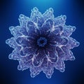 A digital, abstract structure resembling a complex, multi-layered flower or crystalline Royalty Free Stock Photo