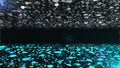 Digital abstract technologcal background, computer generated. 3d rendering dynamic information flow.