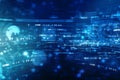 Binary Code Background, Internet binary data code computing or transmission process Concept Royalty Free Stock Photo
