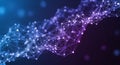 Gradient Neural Mesh with Blue-Purple Nodes Royalty Free Stock Photo
