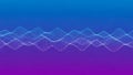 Digital Abstract Waveform With Tiny White Dots Forming Rippling Lines On A Blue And Purple Gradient Background Royalty Free Stock Photo