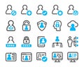 Digital account icon set Royalty Free Stock Photo