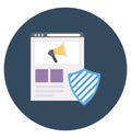 Digital ad security Isolated Vector icon that can be easily modified or edit Royalty Free Stock Photo