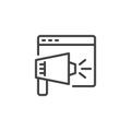 Digital Advertising line icon