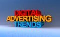 digital advertising trends on blue Royalty Free Stock Photo