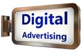 Digital Advertising on billboard background Royalty Free Stock Photo