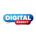 Digital agency button vector