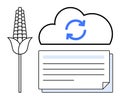 Digital Agriculture Data Sync Featuring Cloud Storage and Crop Icon Royalty Free Stock Photo
