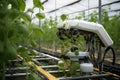 Digital agricultures innovation Robotic arm perfects melon harvesting in smart farming