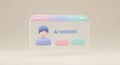 3D AI Assistant Chatbot Interface with Pastel Design Royalty Free Stock Photo