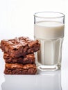 Artificial Intelligence Captures the Blend of a Glass of Milk and Brownie.