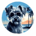 Digital Airbrushing Enigmatic Tropics With A Cool Dog On The Beach