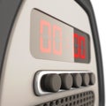 Digital alarm clock close-up. 3d.