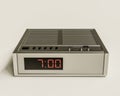 Digital alarm clock isolated on white Royalty Free Stock Photo