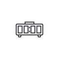 Digital alarm clock line icon