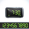 Digital alarm clock numbers