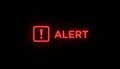Digital alert message showing technical system warning Royalty Free Stock Photo