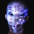 Digital Alien Visualization Royalty Free Stock Photo