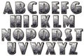 Digital Alphabet 30s Capone Style Scrapbooking Element Royalty Free Stock Photo