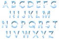 Digital Alphabet Underwater Style Scrapbooking Element
