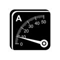 Digital Ammeter Colored Vector Illustration Detector, gas, industry, station neumorphic icon. Electronic simple style detailed