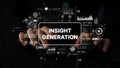 Digital Analysis Concept with Hands Typing and Data Visualization Graphics for Insight Generation in Business Settings Royalty Free Stock Photo