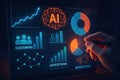 Digital Dashboard with AI Analytics Representing Advertising and Customer Data Insights Royalty Free Stock Photo