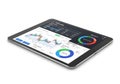 Digital analytics dashboard on tablet Royalty Free Stock Photo