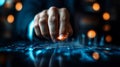 Digital analytics, data visualization, business insights with modern touchscreen interface Royalty Free Stock Photo