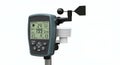 Digital Anemometer Device on Isolated White Background Weather Station for Meteorology Studies Wind Speed Humidity and Royalty Free Stock Photo