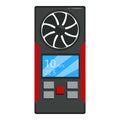 Digital anemometer showing wind speed measurement device