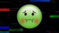 Green Nauseated face emoji