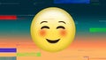 Smiling with squinting eyes emoji