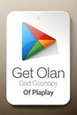 Get Olan Ged Ccopy Of Plaplay App Icon with Colorful Play Logo on Textured Background image Royalty Free Stock Photo