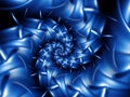 Digital Art Abstract Blue Glossy Spiral Background Royalty Free Stock Photo