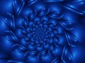 Digital Art Abstract Blue Glossy Spiral Background Royalty Free Stock Photo