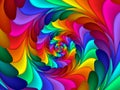 Digital Art Abstract Rainbow Spiral Background Royalty Free Stock Photo