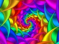 Digital Art Abstract Rainbow Spiral Background