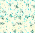 Greek watercolor seamless pattern. Abstract olives, leafs, branches on light beige background