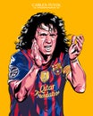 Digital art of Barcelona FC legend Carles Puyol